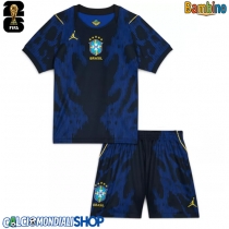 Maglie da calcio Brasile Seconda Maglia Bambino Mondiali 2026  Manica Corta (+ Pantaloni corti)